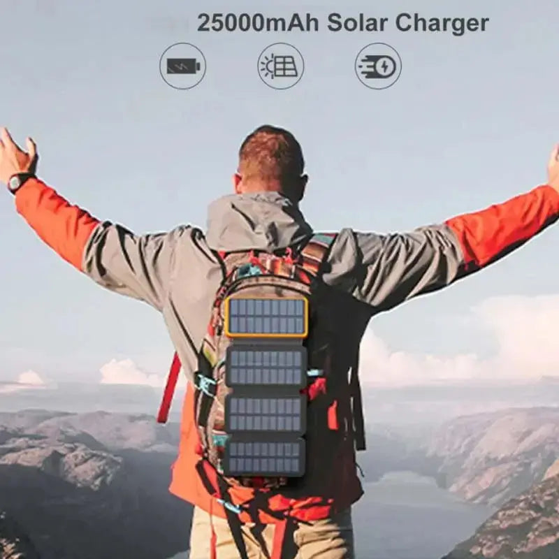 25000mAh Solar-Powerbank mit hoher Kapazität - schnelles Aufladen cetaut