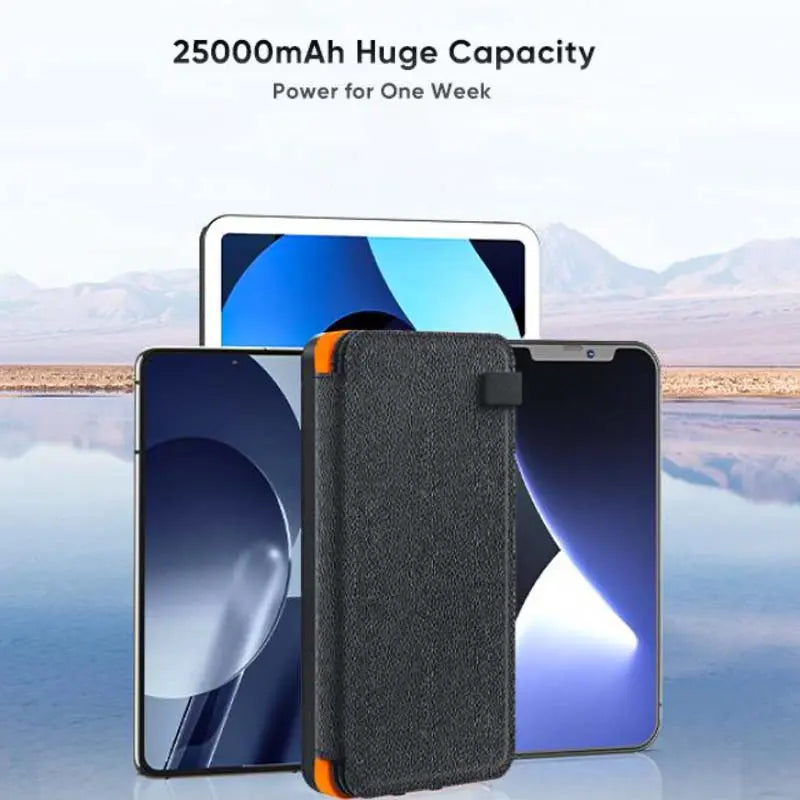 25000mAh Solar-Powerbank mit hoher Kapazität - schnelles Aufladen cetaut