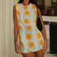 Women's Casual Sleeveless Floral Print Dress cetaut