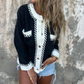 Cardigan mit Knöpfen und Farbkontrast cetaut