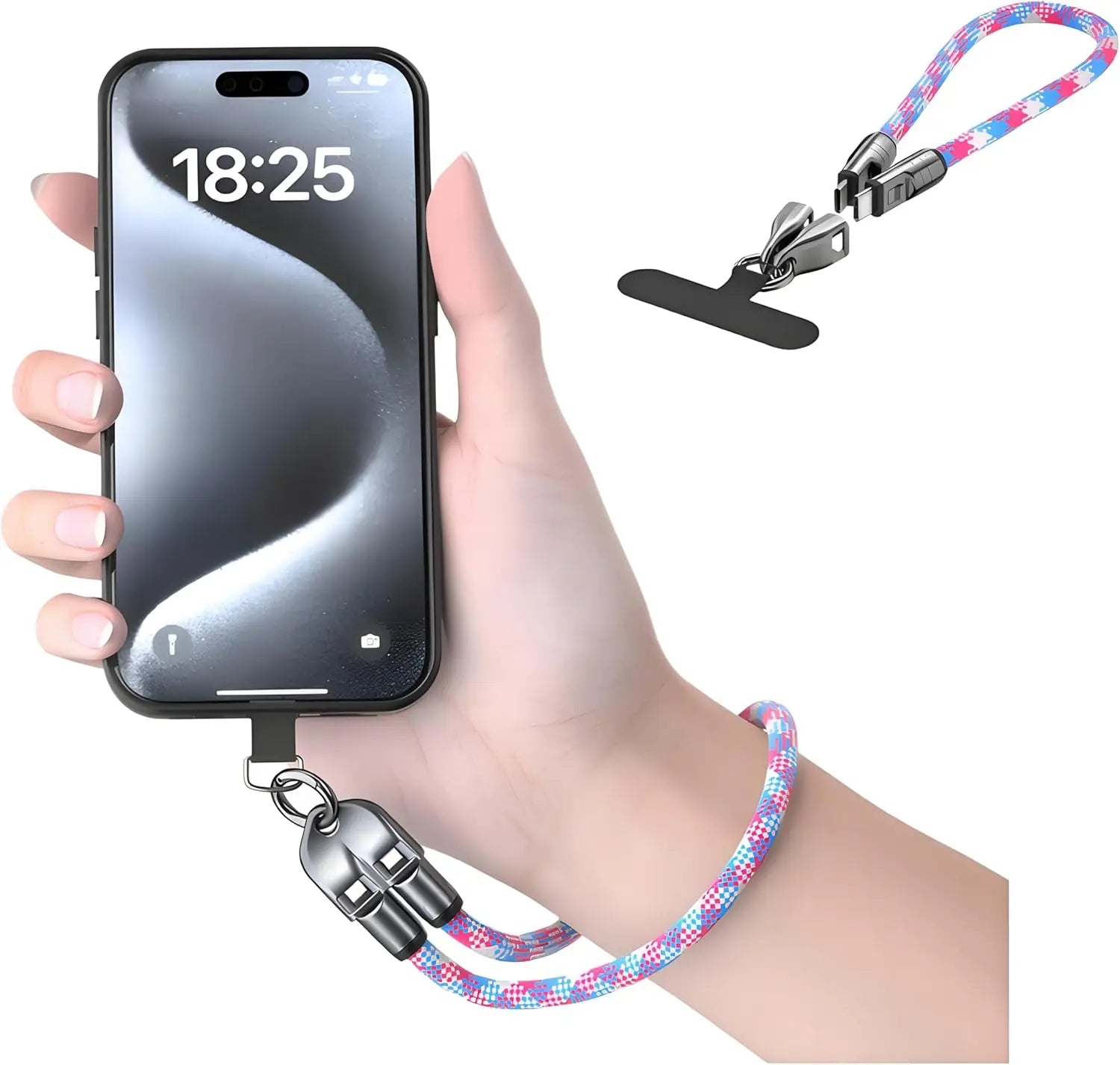 2 IN 1 Cell Phone Lanyard Fast Charging Data Cable cetaut