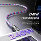 2 IN 1 Cell Phone Lanyard Fast Charging Data Cable cetaut