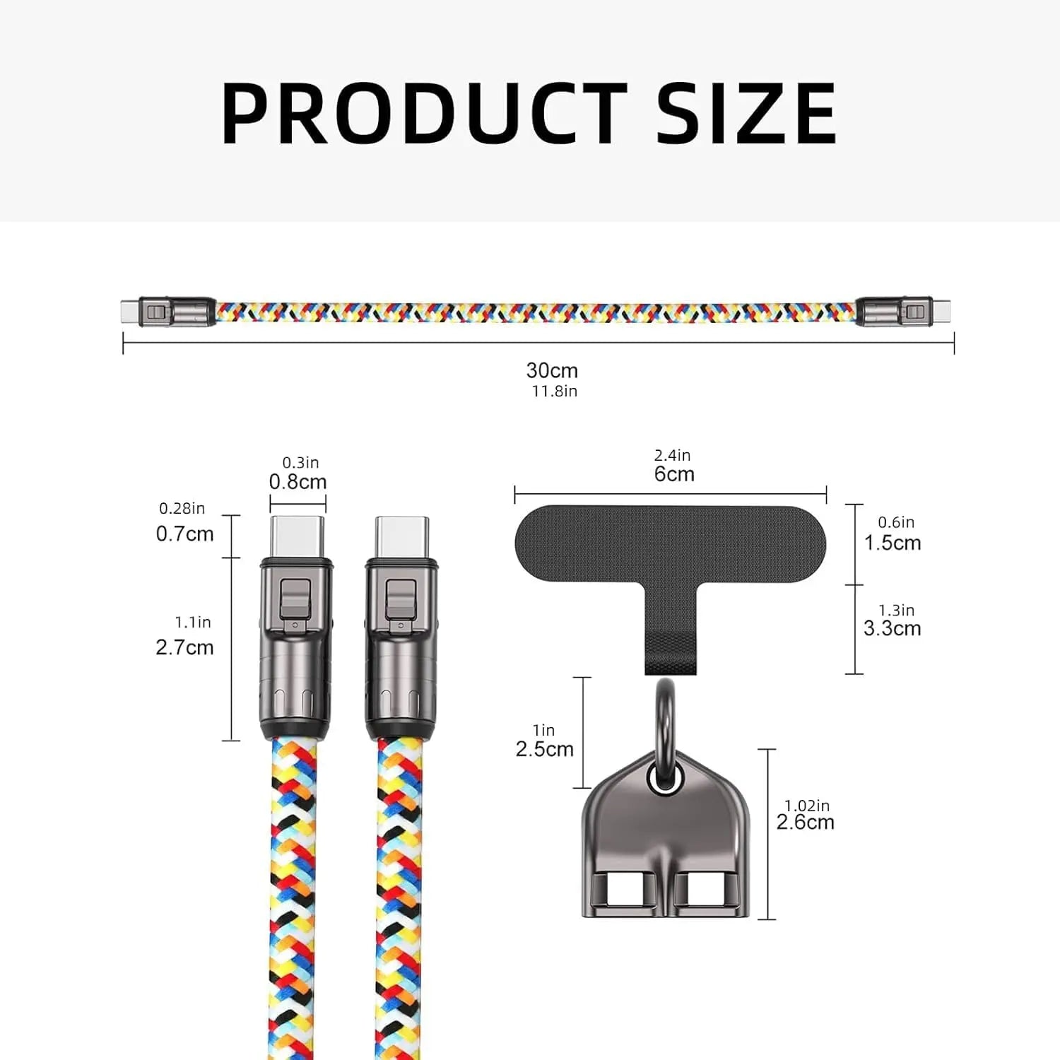 2 IN 1 Cell Phone Lanyard Fast Charging Data Cable cetaut