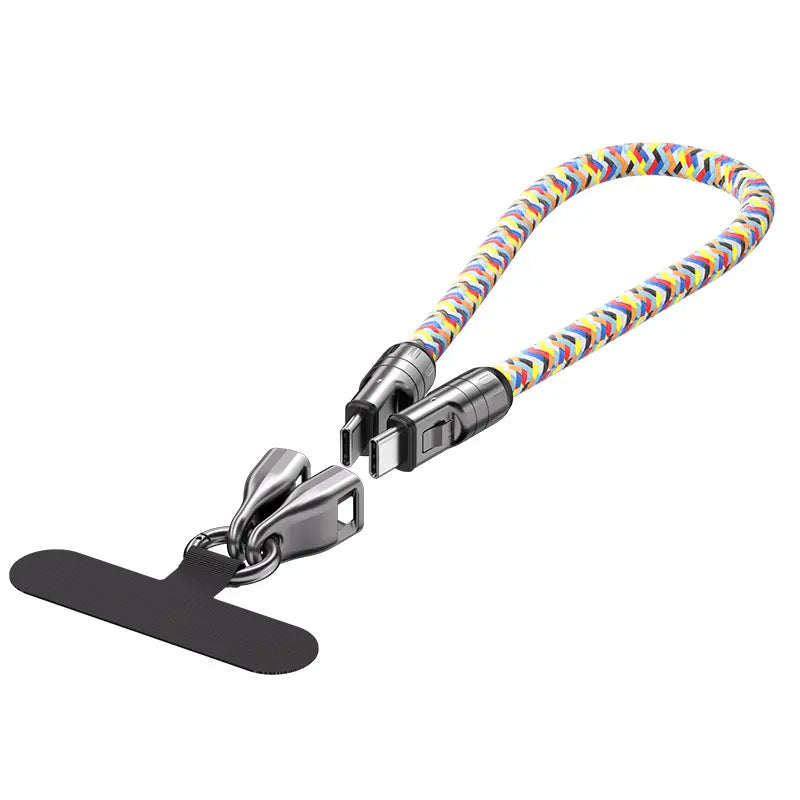 2 IN 1 Cell Phone Lanyard Fast Charging Data Cable cetaut