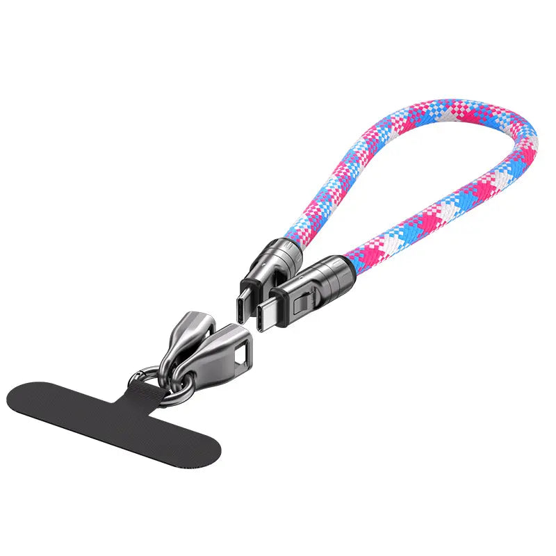 2 IN 1 Cell Phone Lanyard Fast Charging Data Cable cetaut