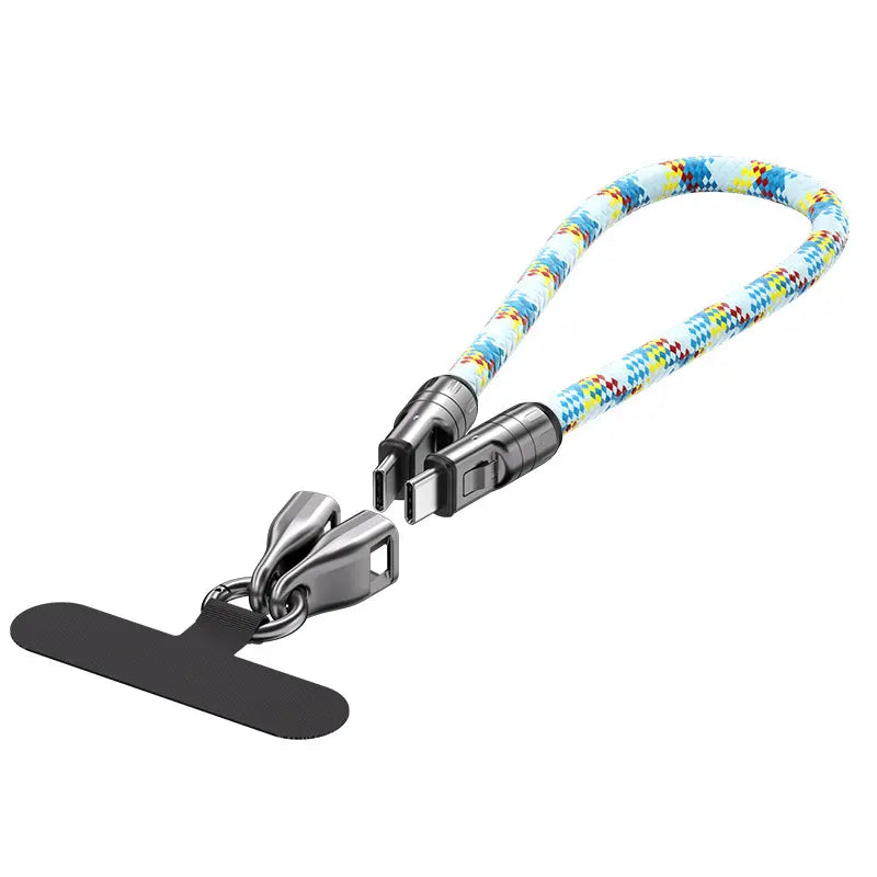 2 IN 1 Cell Phone Lanyard Fast Charging Data Cable cetaut