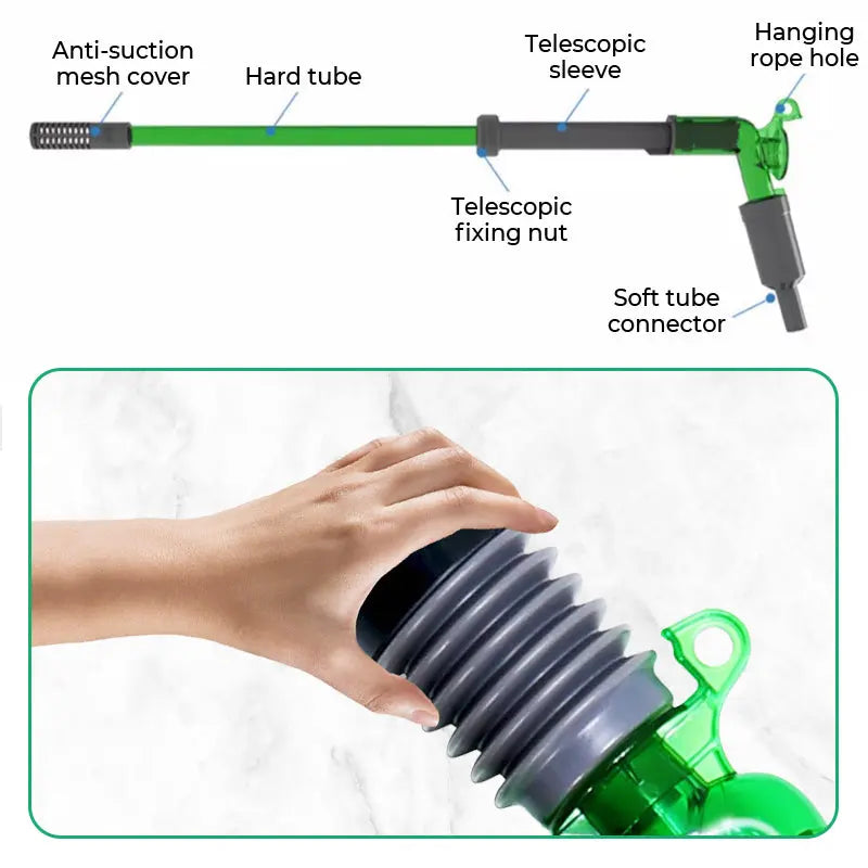 Aquarium-Siphon-Wasserwechsler mit Saugnapf cetaut