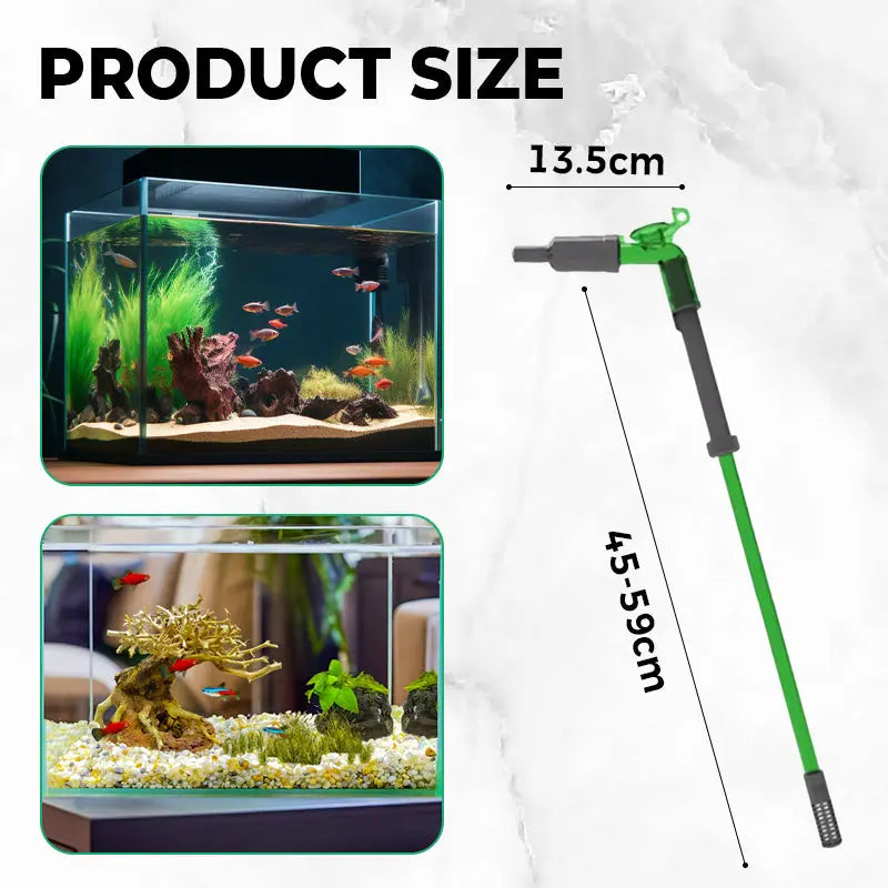 Aquarium-Siphon-Wasserwechsler mit Saugnapf cetaut