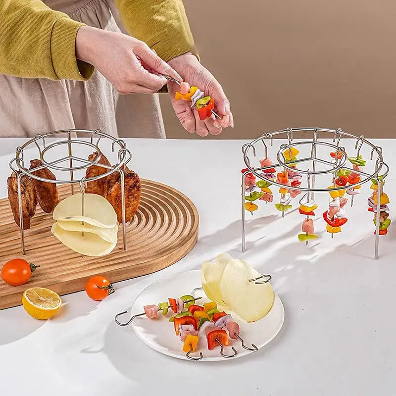 316 Stainless Steel Multi-Function Air Fryer Roasting Rack Set cetaut