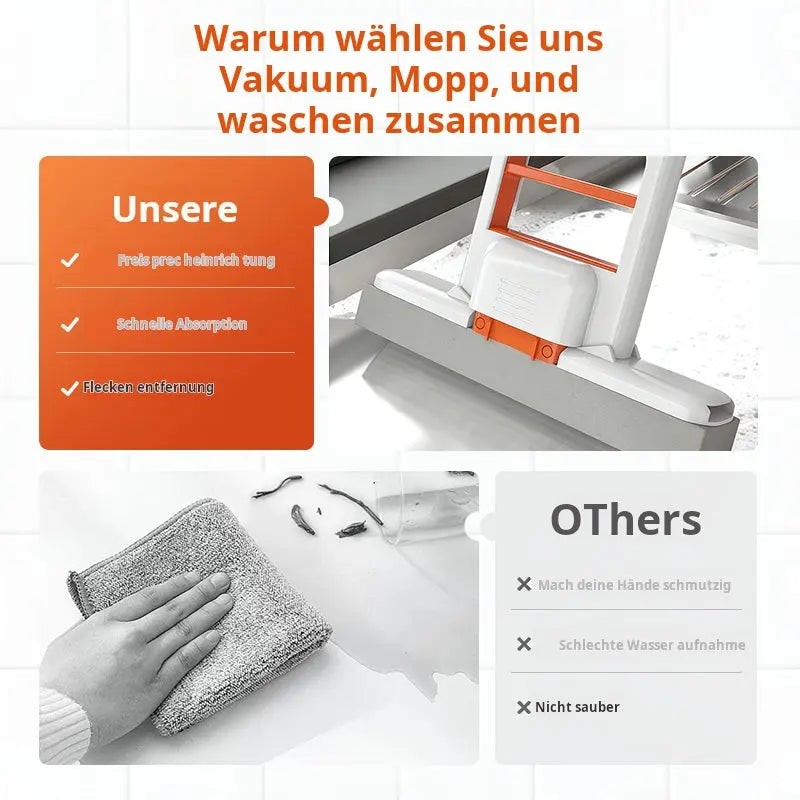 🔥HEIßER VERKAUF🔥Tragbarer Mini-Wischmopp mit Selbstauswring-Funktion🧹 cetaut
