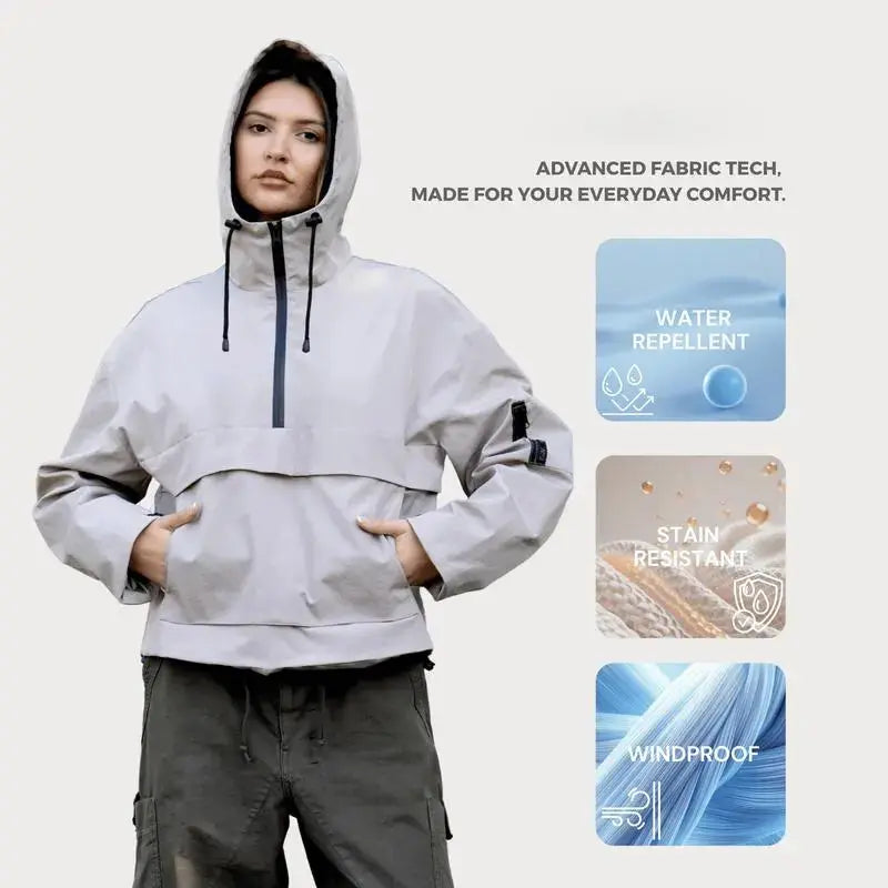 🎁3-in-1 🌧️ Wasserdichte  Herbstjacke Damenjacke mit Kapuze – Perfekter Schutz für Regen, Wind & Alltag | Leicht & stylisch cetaut