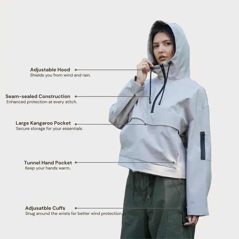 🎁3-in-1 🌧️ Wasserdichte  Herbstjacke Damenjacke mit Kapuze – Perfekter Schutz für Regen, Wind & Alltag | Leicht & stylisch cetaut