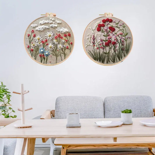Stickrahmen-Blumen-Kit für Anfänger cetaut