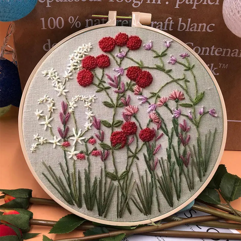 Stickrahmen-Blumen-Kit für Anfänger cetaut