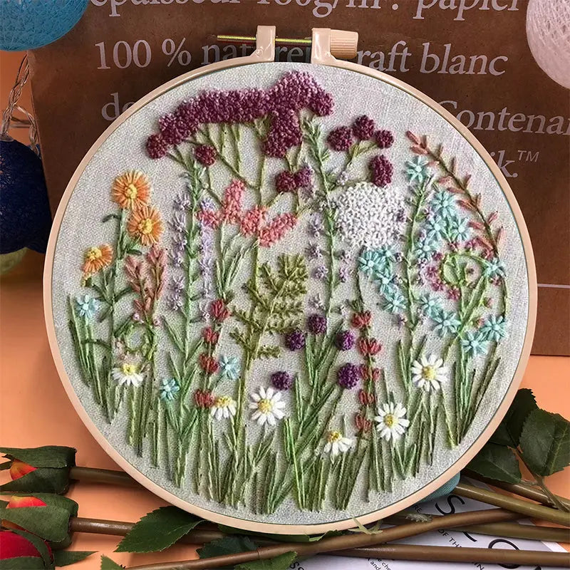 Stickrahmen-Blumen-Kit für Anfänger cetaut