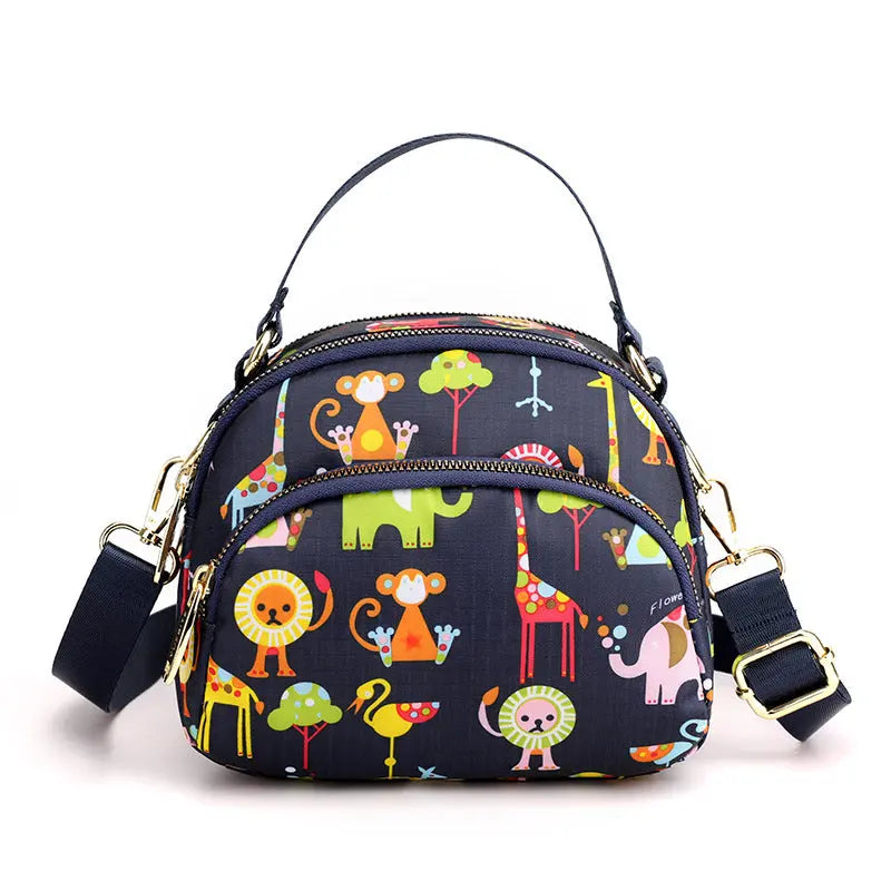 Cute & Stylish Multi-Compartment Printed Bag cetaut