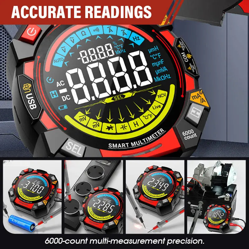 6000 Counts Smart Digital Multimeter cetaut