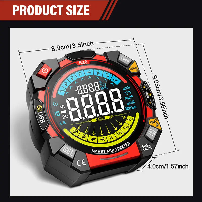 6000 Counts Smart Digital Multimeter cetaut
