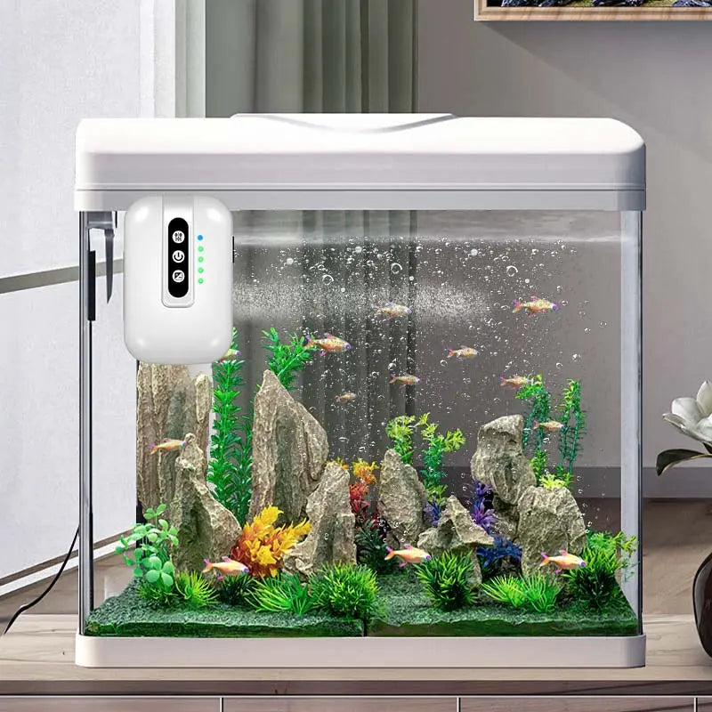 Tragbare, wiederaufladbare Luftpumpe für Aquarien im Freien cetaut