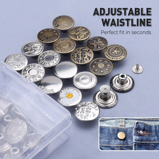 👖Removable No-Sew Jeans Buttons Set😊