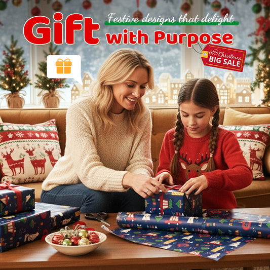 70 x 50 cm großer Weihnachtsgeschenkpapierbogen