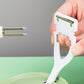 Vielseitiger Obstschäler mit Handkurbel und Stretchstruktur