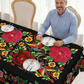 📢📢50 %  RABATT !! ⏰Mexikanische Tischdecke mit Blumenmuster und Wellenrand